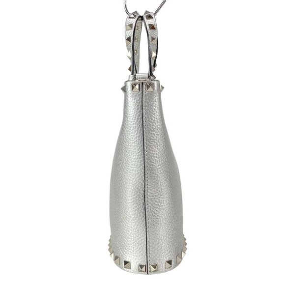 VALENTINOGARAVANI Rockstud Silver Leather - Tote Bag 752-051625 - Picture 4 of 14